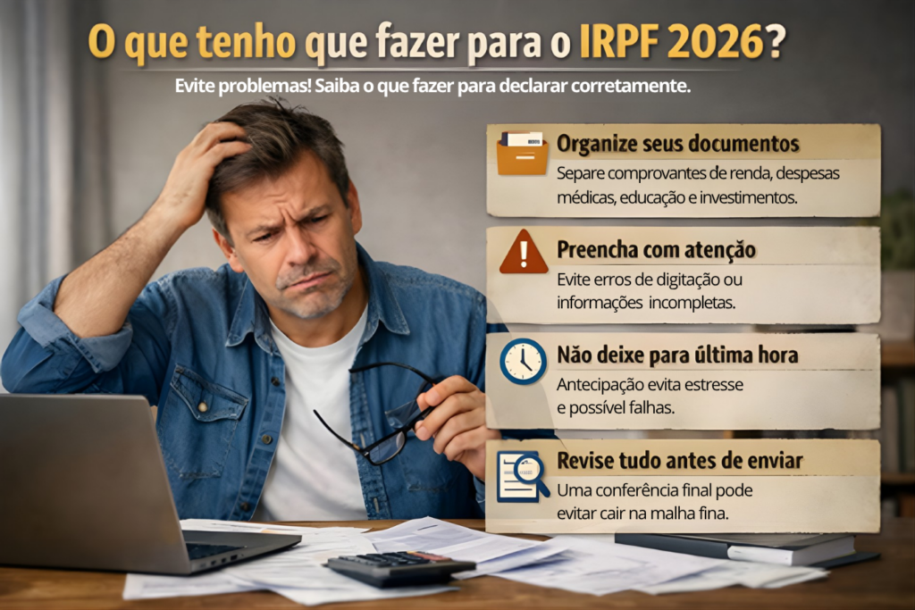 O que tenho que fazer para o IRPF 2026 ​